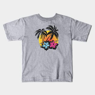 Tropical sunset Kids T-Shirt